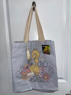 Sesame Street Large Pastel Character Canvas Tote